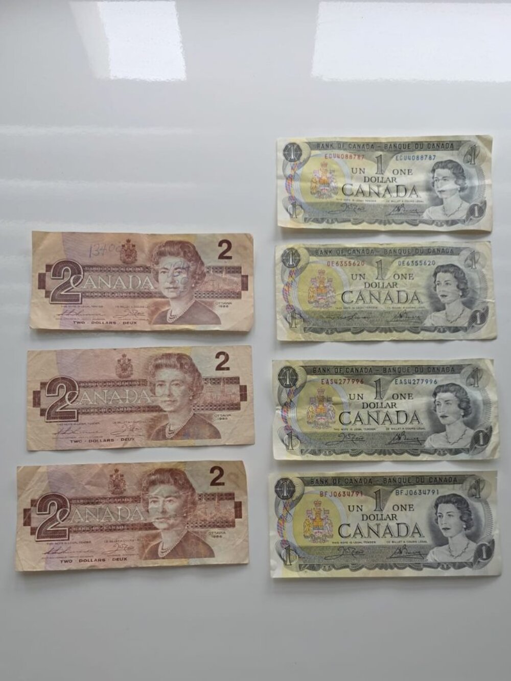 Canadian Banknotes - Lot of 7 Vintage